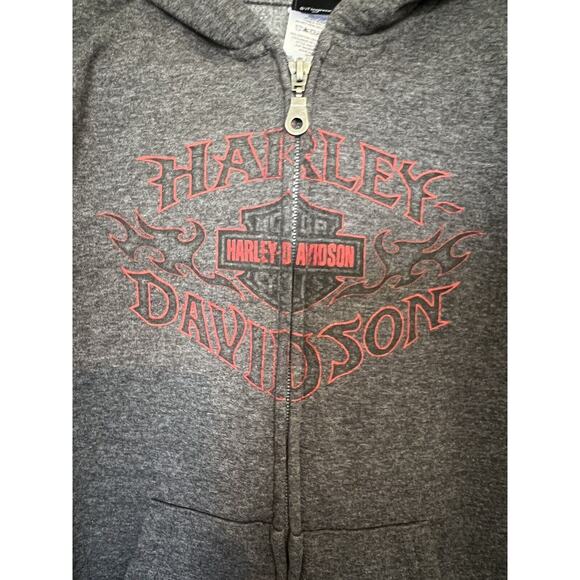 Harley Davison Youth Zip Up Hoodie Size 6/7 Oconomowoc WI - Picture 3 of 8